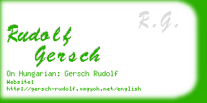 rudolf gersch business card
